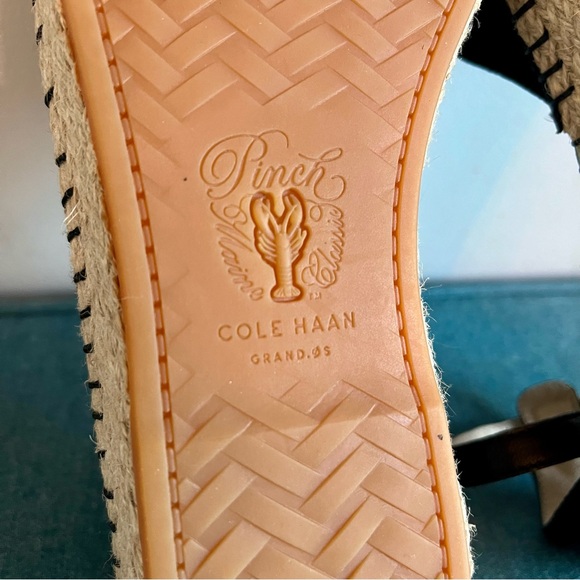 NWOT Cole Haan Black Espadrille Sandals - Picture 8 of 9